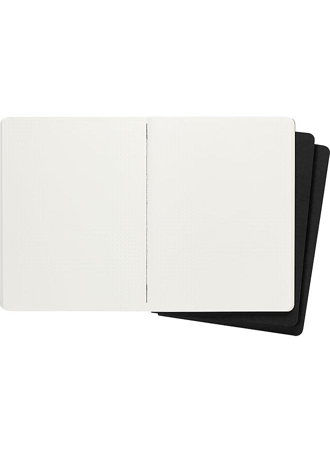 موليسكين مجلة Cahier Journal غلاف ناعم مقاس كبير جدًا 7.5 بوصة × 9.5 بوصة منقط باللون الأسود 120 صفحة مجموعة من 3 قطع  - Image 3