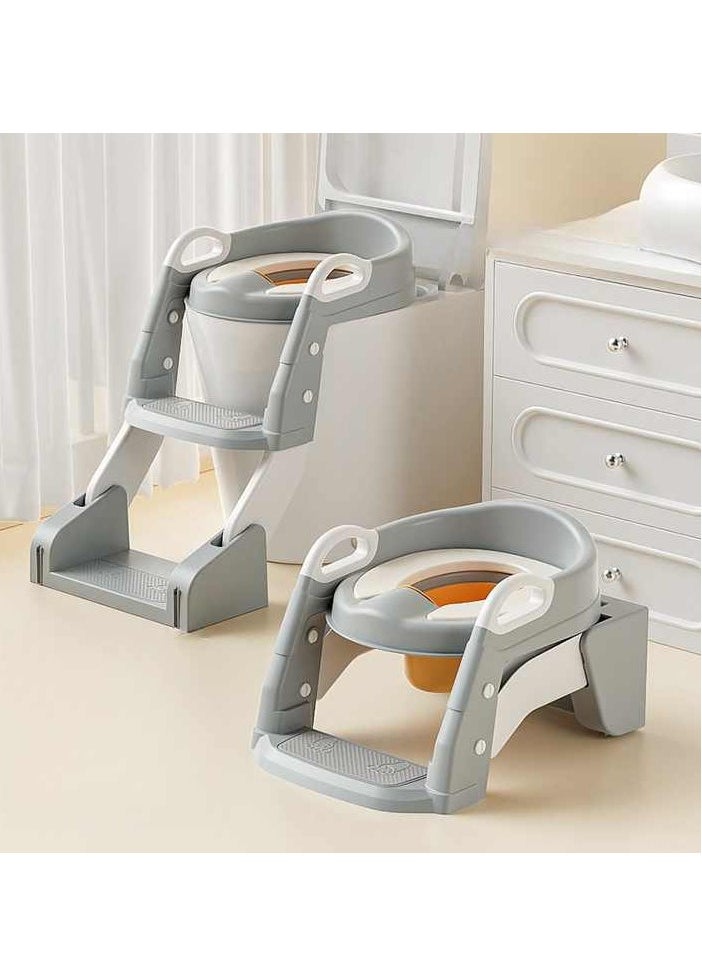 Juud 2 in 1 Foldable Kids Potty Training Seat with Ladder Step Stool Comfortable Non-Slip Kids Toilet Seat for Boys Girls Adjustable 3 Step Toddler Toilet Seat with Handle and Anti-Slip Pads - pzsku/Z560C92EFEF3CDCD1CC8CZ/45/_/1731398937/1d4ce305-d16e-4166-bdfd-852c28ef565d