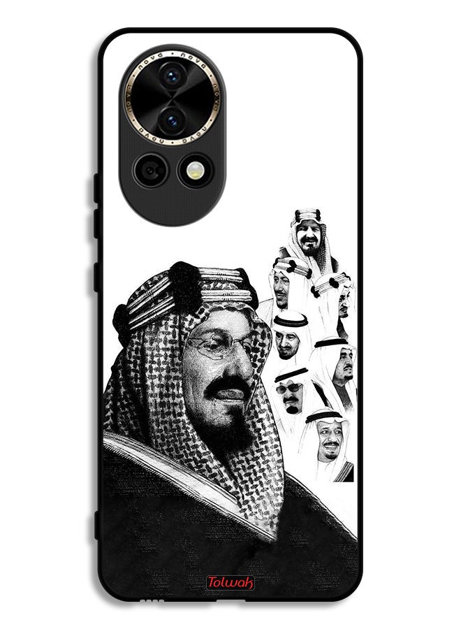 Tolwak Huawei nova 12 5G Protective Case Cover Kings Of Saudi Arabia BW Poster Art - Image 1