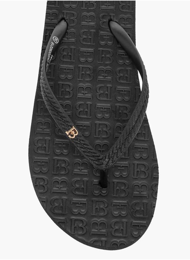 Flora Bella By Shoexpress - Women Monogram Detail Flip Flops - Image 1
