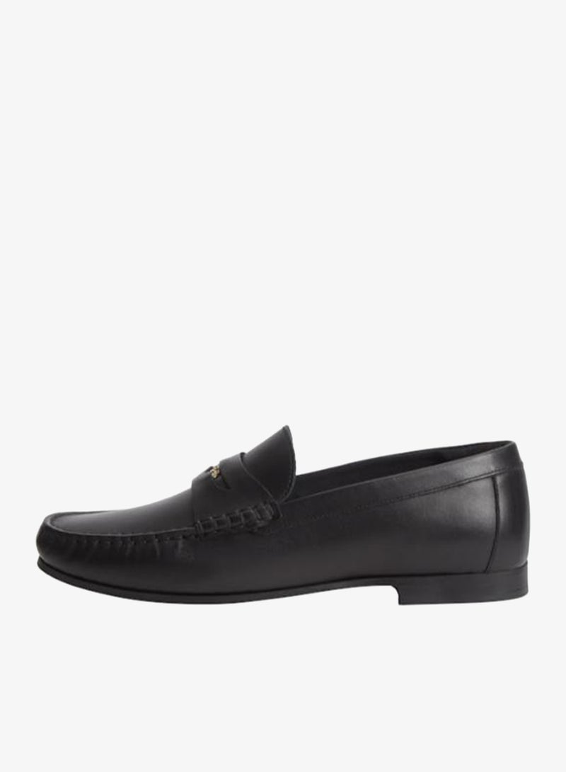 TOMMY HILFIGER Monogram Leather Penny Loafers - Image 2