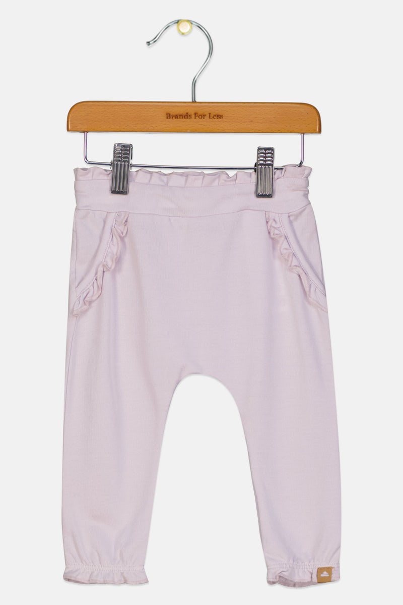 NAME IT Toddlers Girl Solid Pull On Pants, Lilac - Image 1