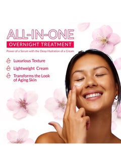 Hada Labo Tokyo Anti-Aging Overnight Treatment, Hyaluronic Acid Night Cream for Intense Hydration, Skin Renewal with Collagen, Japanese Honeysuckle, Soy Peptides, Moisturizing Face Cream, 1.76 oz  - Image 2