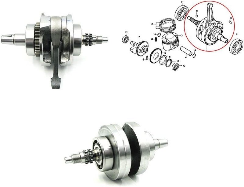 QASULER Motorcycle Crankshaft Assembly for AX-1 NX250 - Image 2