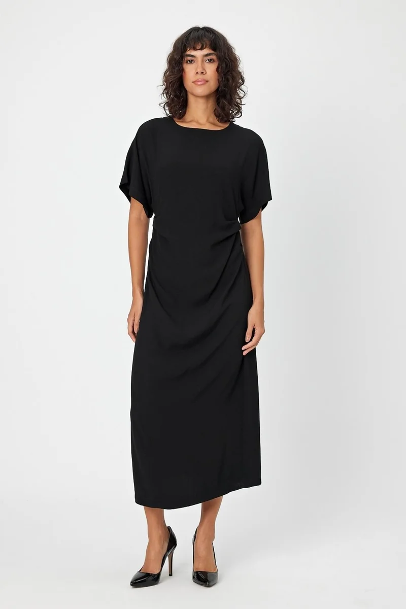 Alexander Gardi Alexandergardı Side Pleated Midi Dress (B24-00246)