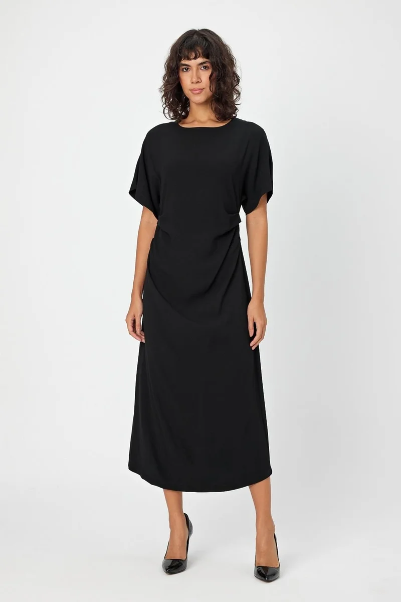 Alexander Gardi Alexandergardı Side Pleated Midi Dress (B24-00246)