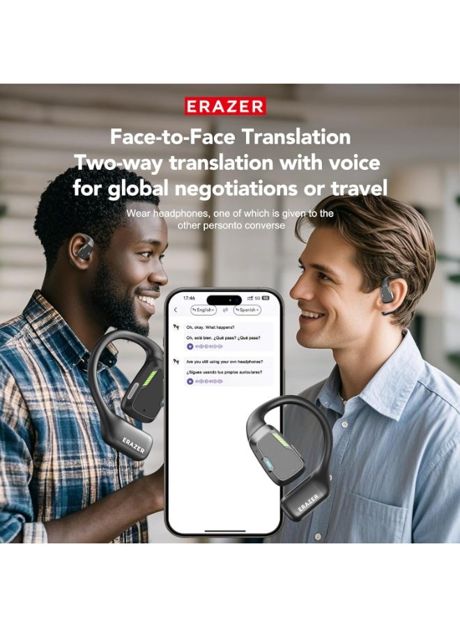 ERAZER XP6 AI Translation Earbuds Open Ear Wireless Translator Supporting 135 Languages - Image 2