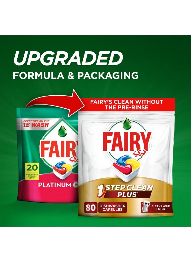 Fairy - 1 Step Clean Plus Automatic Diswhasher Tablets Effective On Dried On Grease Without The Pre Rinse - Image 1