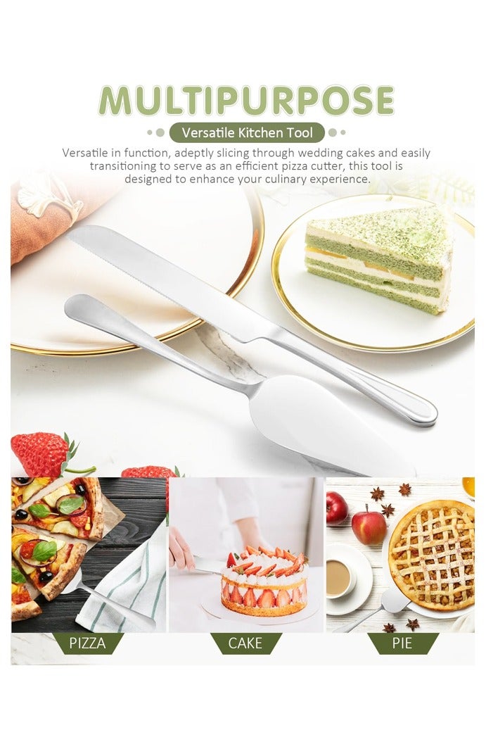 2-Piece Premium Cake Cutting Set,Includes Cake Knife and Pie Spatula for Pastry, Pizza and Desserts - Image 5