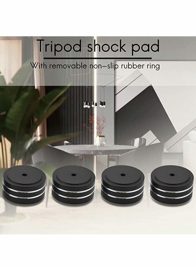Excefore Speaker Foot Pads, 4Pcs 40x20mm Speaker Isolation Feet Speaker Spike Pads with Non-Slip Rubber Rings for Audio, Speakers, Subwoofers, Home Theater, Turntable DAC Feet Pad  - Image 3