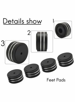 Excefore Speaker Foot Pads, 4Pcs 40x20mm Speaker Isolation Feet Speaker Spike Pads with Non-Slip Rubber Rings for Audio, Speakers, Subwoofers, Home Theater, Turntable DAC Feet Pad  - Image 5