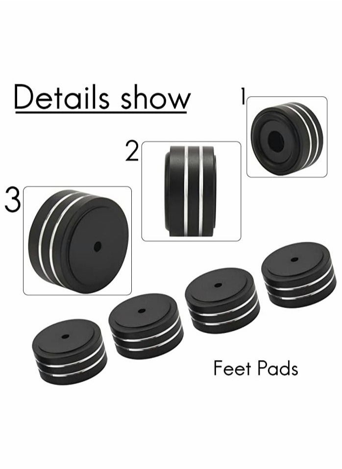 Excefore Speaker Foot Pads, 4Pcs 40x20mm Speaker Isolation Feet Speaker Spike Pads with Non-Slip Rubber Rings for Audio, Speakers, Subwoofers, Home Theater, Turntable DAC Feet Pad  - Image 5