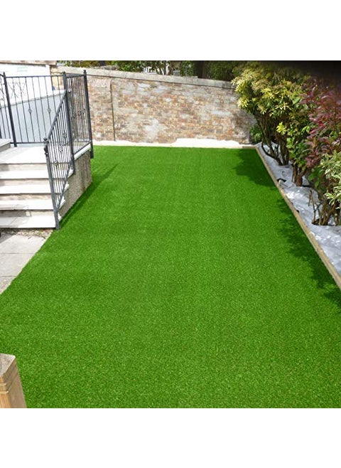 CARPET PLANET Polypropylene Artificial Grass High Density Green 3Tone Use As Balcony Garden Carpet Door Mat 1 Piece Rectangular