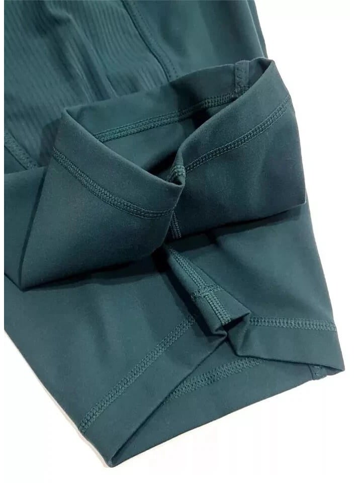شورت نسائي بخصر مرتفع - أخضر - Image 4