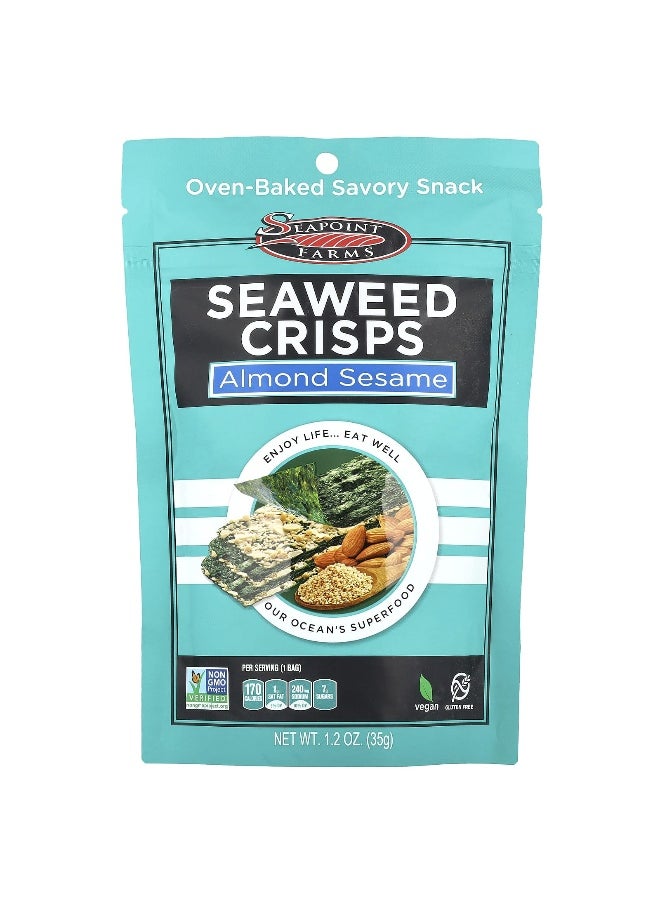 SEAPOINT FARMS Seapoint Farms, Seaweed Crisps, Almond Sesame, 1.2 oz (35 g)  - Image 1