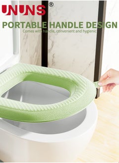 UNUNS Toilet Seat Cushion,2-Pack Waterproof Silicone Toilet Seat Cover，Padded Toilet Seat With Lifting Handle,Washable,Reusable And Durable,Clean Without Bacterial Residue  - Image 4