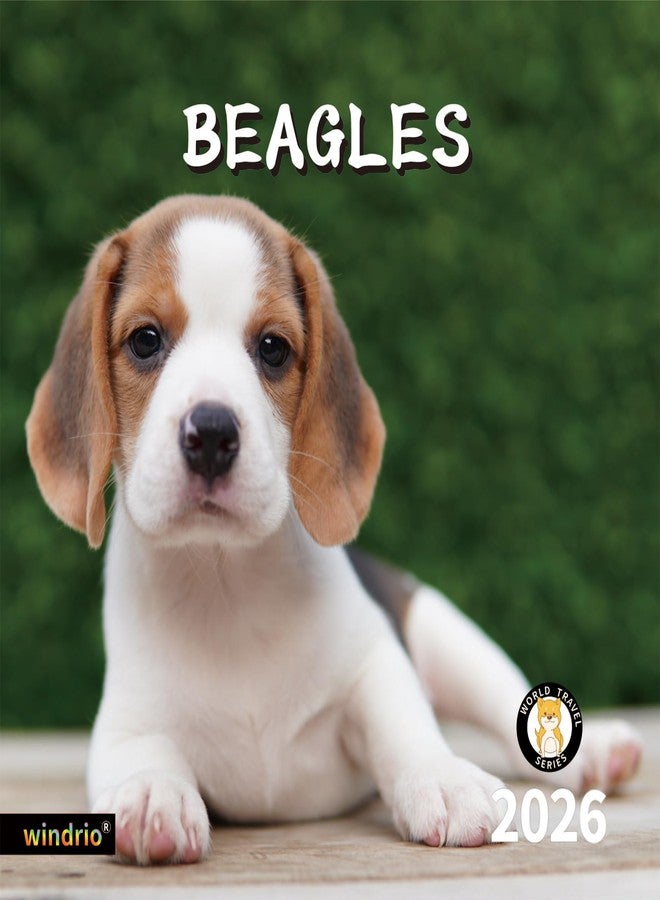 windrio 2026 Wall Calendar,Calendar 2026, November 2025 - December 2026, Wall Calendar Beagles, 12" x 24" Opened,Full Page Months Thick & Sturdy Paper for Calendar Organizing & Planning - Image 1