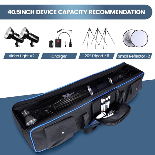 YOREPEK Tripod Carrying Case Bag 40.5", Resistant Light Stand Bag with 2 Protective Pads, Photo Studio Equipment Case fit Tripods Manfrotto, Monopods, Speaker Stands, Umbrellas, Accessories, Travel - Image 3