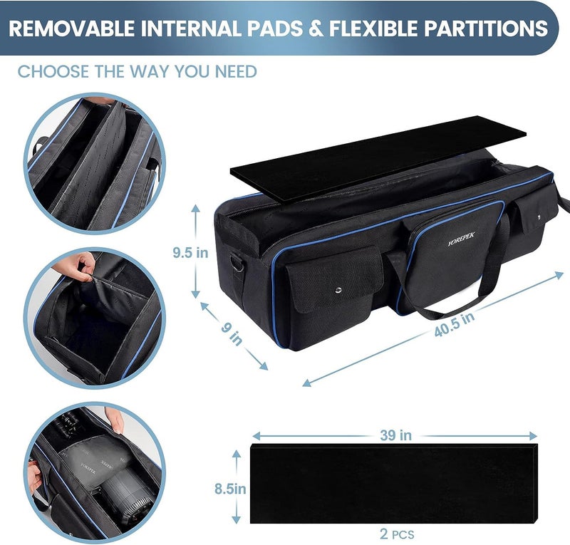 YOREPEK Tripod Carrying Case Bag 40.5", Resistant Light Stand Bag with 2 Protective Pads, Photo Studio Equipment Case fit Tripods Manfrotto, Monopods, Speaker Stands, Umbrellas, Accessories, Travel - Image 2