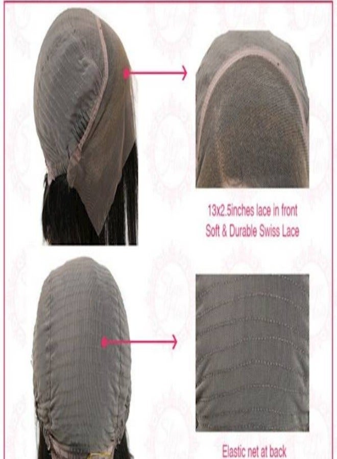 Short Straight Hand Tied Front Lace Wig - Image 5
