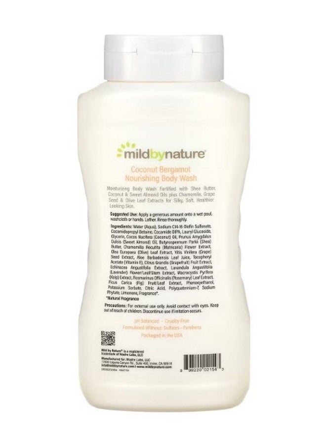 mild by Nature Nourishing Body Wash Coconut Bergamot 16 fl oz 473 ml  - Image 2