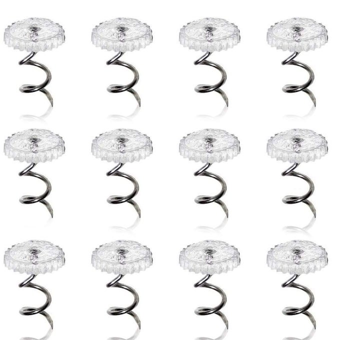 FABRIC TWISTY PINS WITH CLEAR HEADS FOR UPHOLSTERY BEDSKIRTS SLIP COVERS AND OTHER MATERIALS SEWING SUPPLIES ESSENTIAL 100 PACK