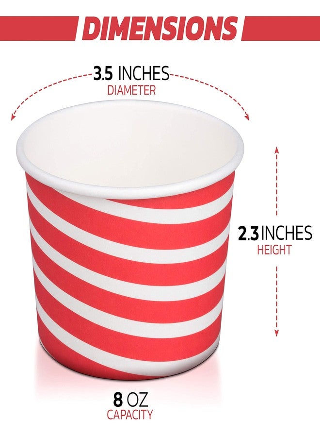 TYPTOP Premium Paper Ice Cream Cups, 50-Pack 8 oz Disposable Dessert cups for Hot and Cold frozen yogurt party, 8-ounce - Image 2