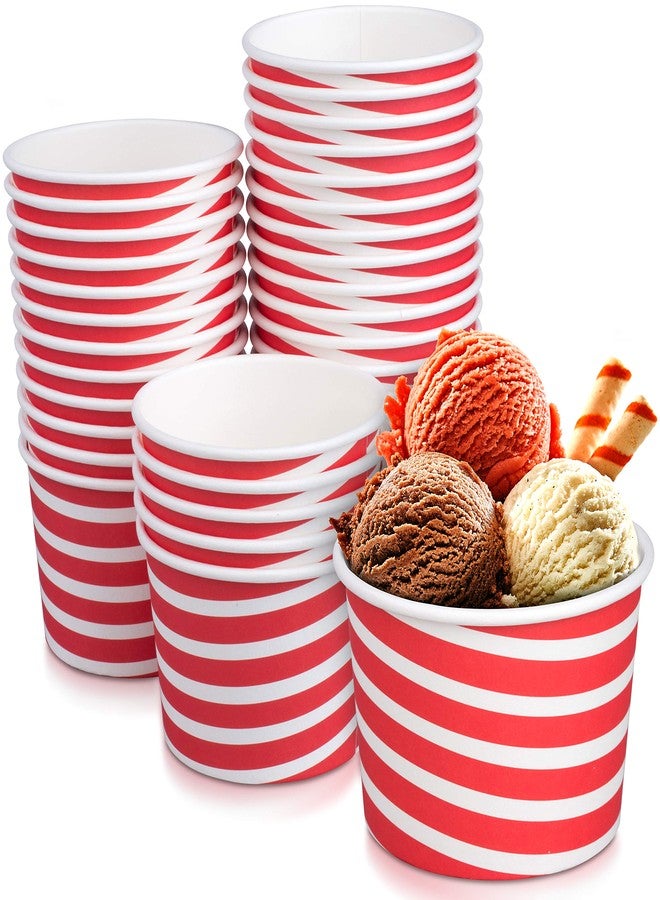 TYPTOP Premium Paper Ice Cream Cups, 50-Pack 8 oz Disposable Dessert cups for Hot and Cold frozen yogurt party, 8-ounce - Image 1