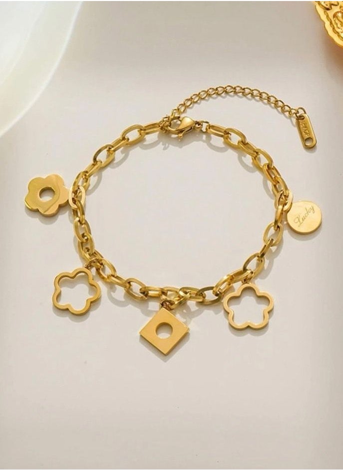 JewelryPalace - 18k Gold Plated Stainless Steel Bracelet - Image 1