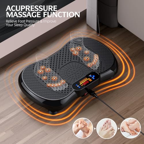 PBYRD Vibration Plate Exercise Machine, Lymphatic Drainage Machine for Weight Loss, Shake Vibrating Plate Full Body Workout Fitness Platform, Vibration Board For Shaping Wellness,Home Sport Gym-330lbs - Image 4