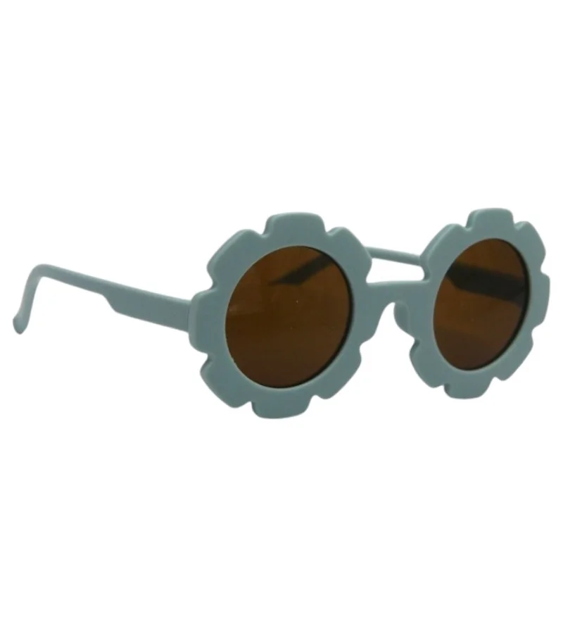 D'Daniela Aida Glasses and Flower Shaped Clip Set For Babies and Girls - Cool Blue