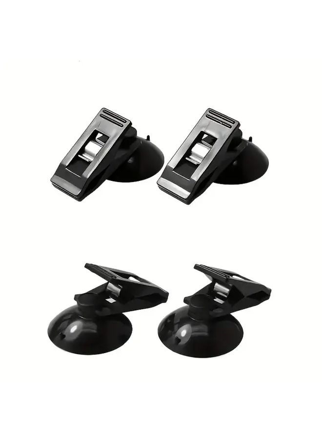 4 Pcs Black Heavy Duty Car Window Suction Cup Clips For Sunshades And Accessories - Image 4