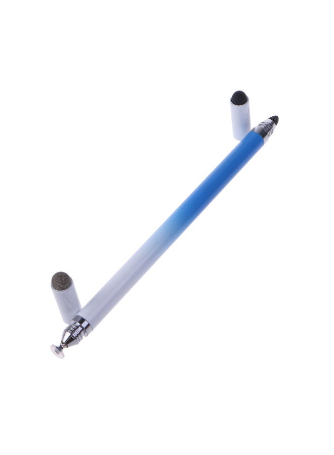 Loquat Capacitance Pen Four-in-one Suitable For Android For AppleStylus Fiber Pen Dual-purpose Transparent Disc Pen Tip Can Be Changed-Color:Blue  - Image 2
