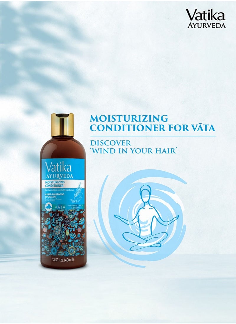 Vatika Ayurveda - Vatika Ayurveda Advance Moisturizing Conditioner (For Pittā) | Enriched With Licorice & Brahmi | For All Hair Types - 400 ml - Image 1