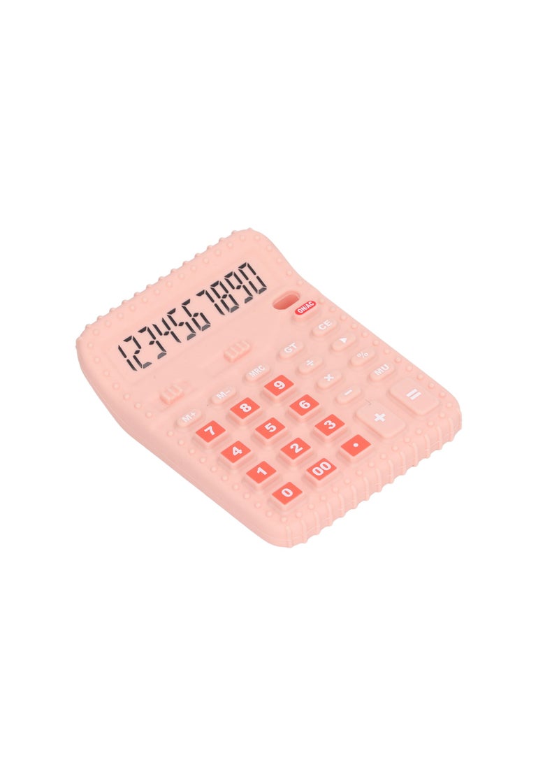 Velaurs Calculator Baby Teething Chew Toy Baby Teething Sensory Toy Pink - Image 2