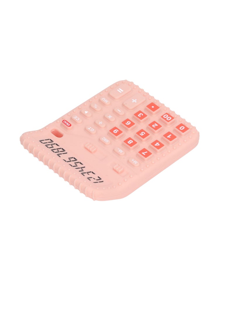 Velaurs Calculator Baby Teething Chew Toy Baby Teething Sensory Toy Pink - Image 4
