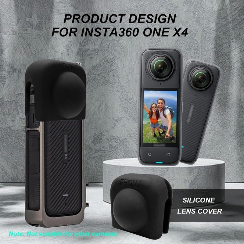 Action Pro Silicone Frame Lens Cap Compatible with Insta-360 X4 Frame Lens Cap, housing Mount Accessories - Image 4