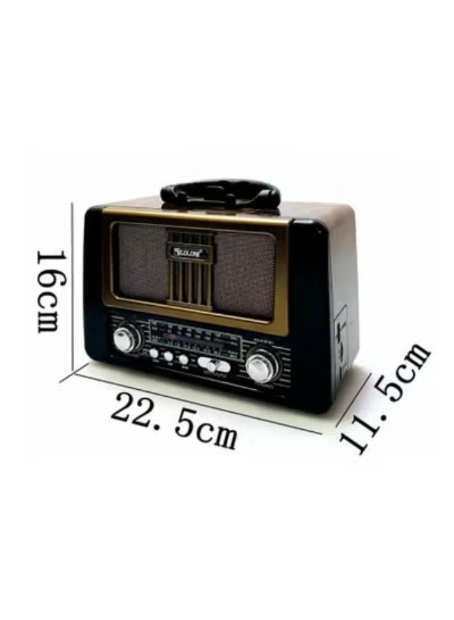 جولون راديو محمول RX-8181BT يدعم موجات FM/AM/SW وتقنية Bluetooth 5.3 – مشغل MP3 عبر USB وبطاقة TF، خاصية الاقتران الستيريو TWS، استقبال بثلاثة نطاقات موجية، بطارية 18650 قابلة لإعادة الشحن عبر منفذ Type-C، ومكبر صوت مدمج للاستخدام المنزلي والخارجي وأثناء السفر – متعدد الألوان. - Image 3