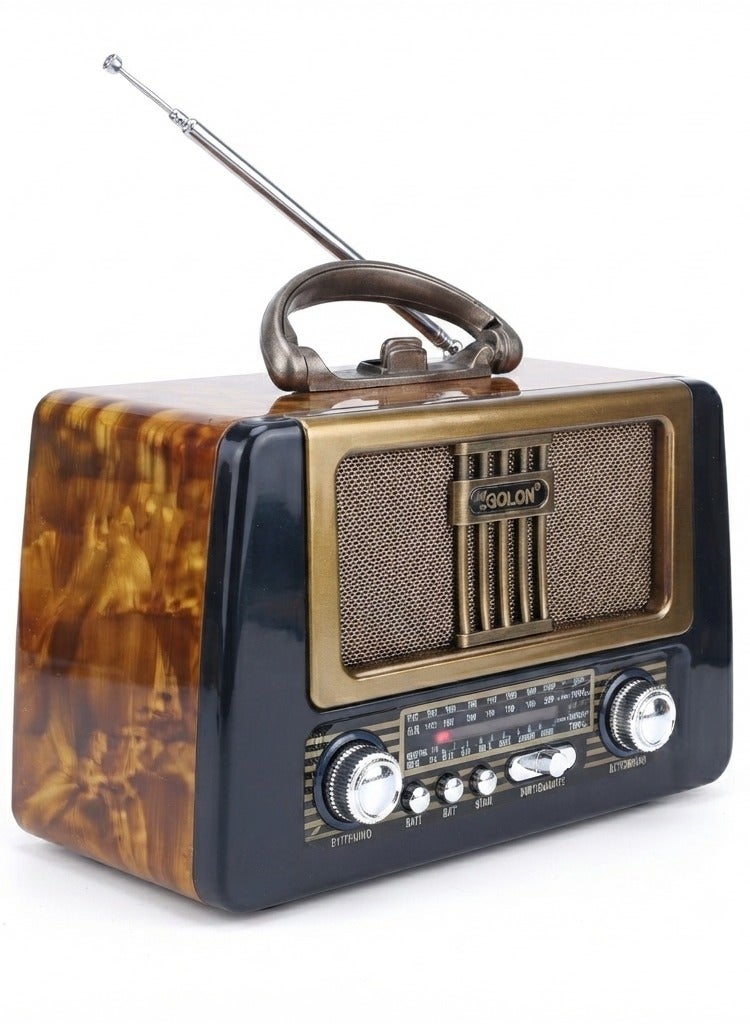 جولون راديو محمول RX-8181BT يدعم موجات FM/AM/SW وتقنية Bluetooth 5.3 – مشغل MP3 عبر USB وبطاقة TF، خاصية الاقتران الستيريو TWS، استقبال بثلاثة نطاقات موجية، بطارية 18650 قابلة لإعادة الشحن عبر منفذ Type-C، ومكبر صوت مدمج للاستخدام المنزلي والخارجي وأثناء السفر – متعدد الألوان. - Image 2