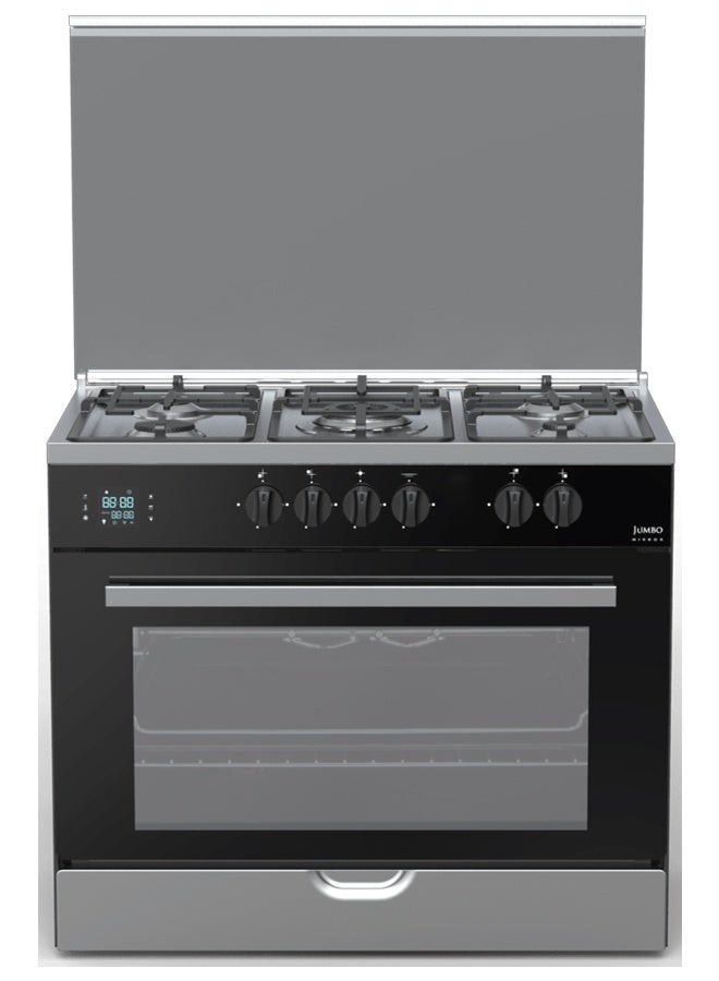 Fresh Fresh Gas Stove 5 Burners 90 CM Jumbo Mirror Plus Full Safety Touch Hydraulic  - Image 1