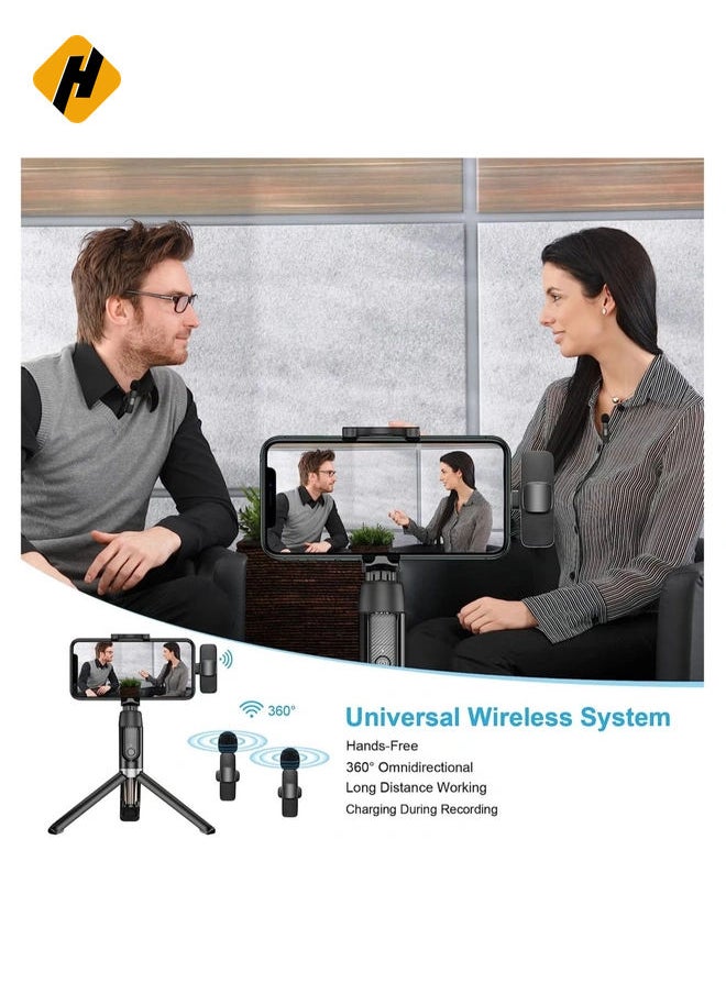 HuHa Wireless Microphone for iPhone iPad, Plug-Play Wireless Lavalier Mic with 2 Microphone for Phone Video Recording, Interview, Vlog, Auto Sync and Noise Reduction  - Image 5