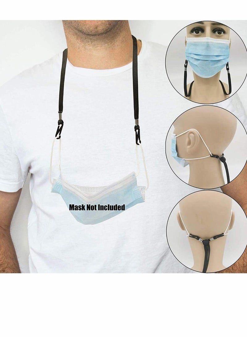 Y&D Mask Storage Set 5Pcs Lanyard 3Pcs Ear Cap 4Pcs Box Easy Clips Allows to Hang Around The Head or Neck Recyclable Face Holder Container (Random color of lanyard) - Image 5