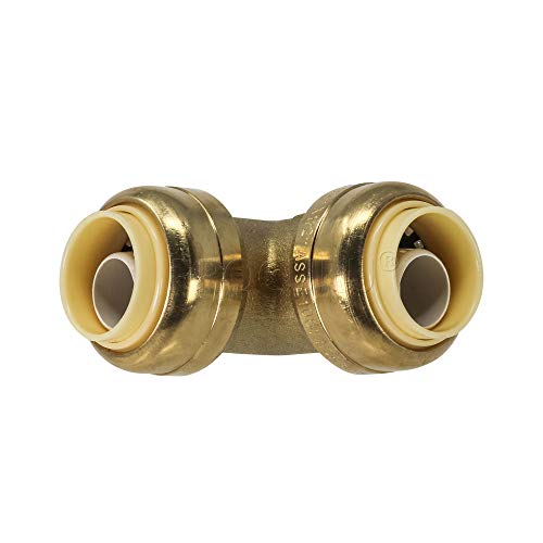 PROCURU [10-Pack] PROCURU 1/2-Inch Pushfit 90-Degree Elbow, Push-to-Connect Plumbing Brass Fitting for Copper, PEX, CPVC, PE-RT Pipes (8X2012-10P) - Image 2