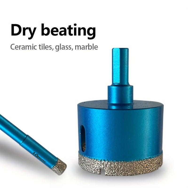 Diamond Brazed Hole Opener 9PC Dry Diamond Drill Bits Set For Porcelain Granite Ceramic Marble Tile Stone Glass Hard Materials Integrated Coolant Fast Dry Drilling Smooth Holes - Image 4