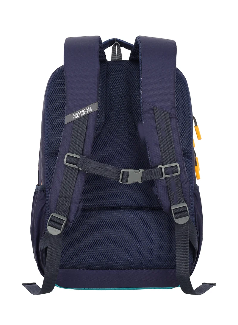 AMERICAN TOURISTER  Quad 2.0 Backpack, 31.5L Capacity, Polyester, Multicolor|Fits 15.6" Laptop|Bottle Holder|Ergo Back & Shoulder|Front Pocket - 1 Year International Warranty  | Best Price UAE