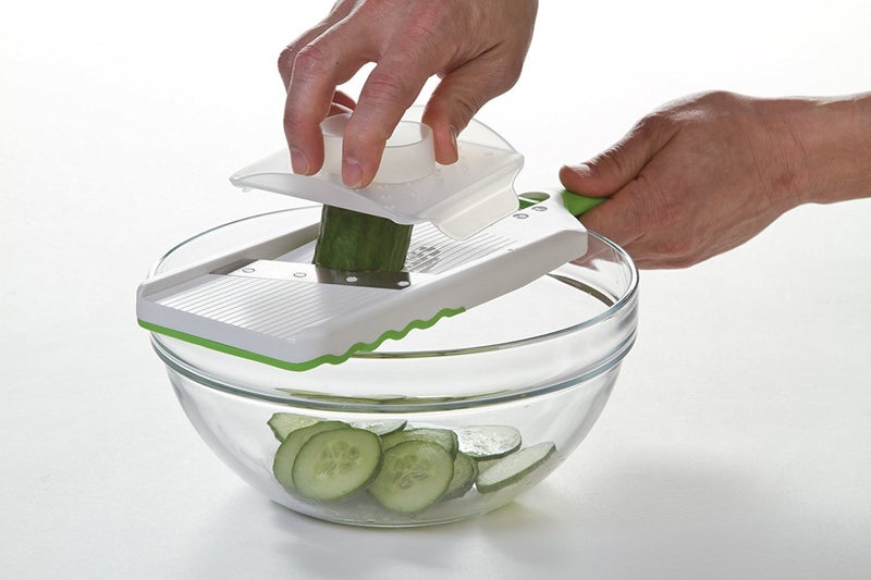 Progressive International PrepSolutions Adjust-A-Slice Mandoline Slicer, Green – Adjustable Thickness, Perfect for Vegetables, Fruits, and More Compact - Image 5