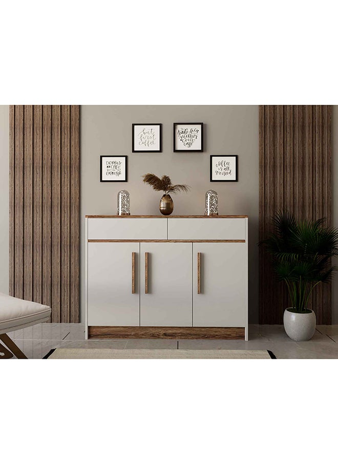 Modern White And Brown Shoe Rack And Shoe Cabinet - Jz01 120X40X90 Cm 9 Shelves 18 Pairs Of Shoe