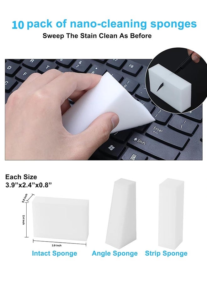 سويت لايف ممحاة إسفنجية سحرية بكثافة مضاعفة، متعددة الاستخدامات لتنظيف الأطباق المنزلية والمطبخ والأثاث، إسفنجات تنظيف الميلامين سميكة للغاية وطويلة الأمد للحمام والأرضيات ومنظف الجدران (5) - Image 2