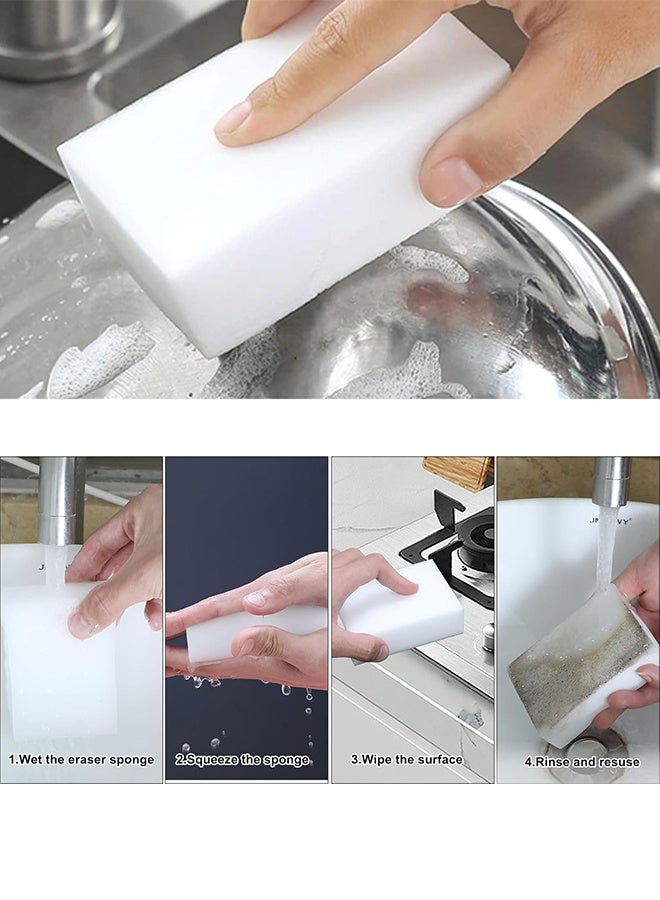 سويت لايف ممحاة إسفنجية سحرية بكثافة مضاعفة، متعددة الاستخدامات لتنظيف الأطباق المنزلية والمطبخ والأثاث، إسفنجات تنظيف الميلامين سميكة للغاية وطويلة الأمد للحمام والأرضيات ومنظف الجدران (5) - Image 3