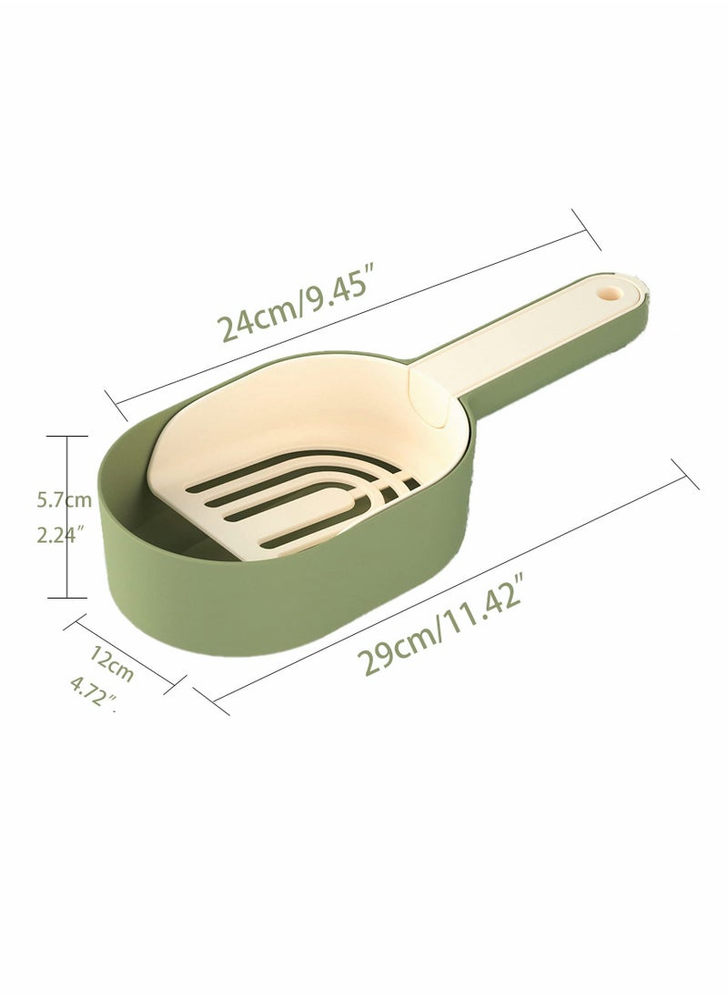 Generic - Cat Litter Scooper with Deep Shovel, Integrated Detachable Large Capacity, Portable Easy to Sieve and Clean Plastic Cat Shovel Set, Suitable for All Kinds of Cat Litter Box - Image 1